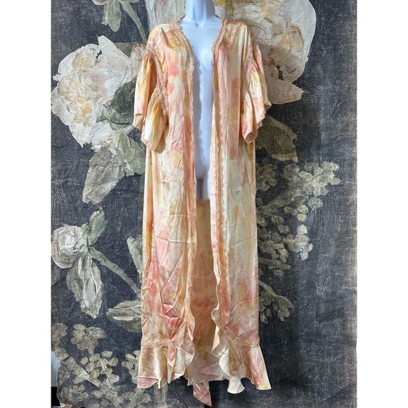 New Free People Moonbeams Washed Robe Size Large - Picture 8 of 9